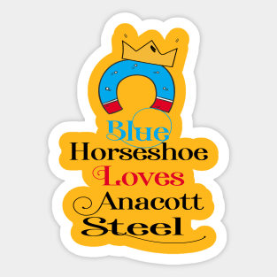 Blue Horesshoe Loves Anacott Steel Sticker